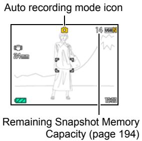 CASIO EXILIM ZR200 - Set the mode dial to (Auto) or (Premium Auto PRO) to select Auto recording mode. - 1
