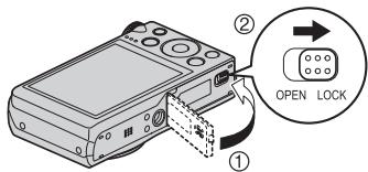 CASIO EXILIM ZR200 - Close the battery cover. - 1