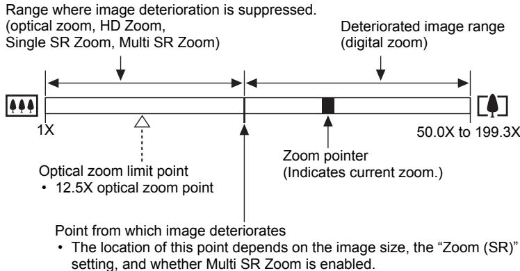 CASIO EXILIM ZR200 - Interpreting the Zoom Bar - 1