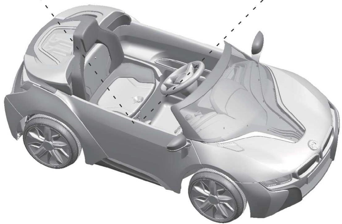 BMW I8 - La prise d'entrée de charge est sous le siège. - 3