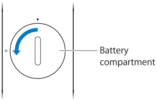 APPLE TV 4E GENERATION - Changing the remote battery - 1