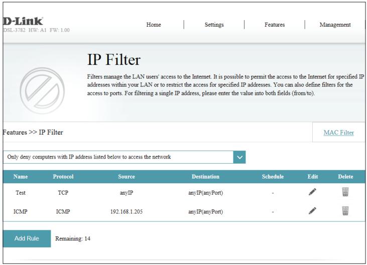 D-LINK DES-1016D - Filtre IP - 1