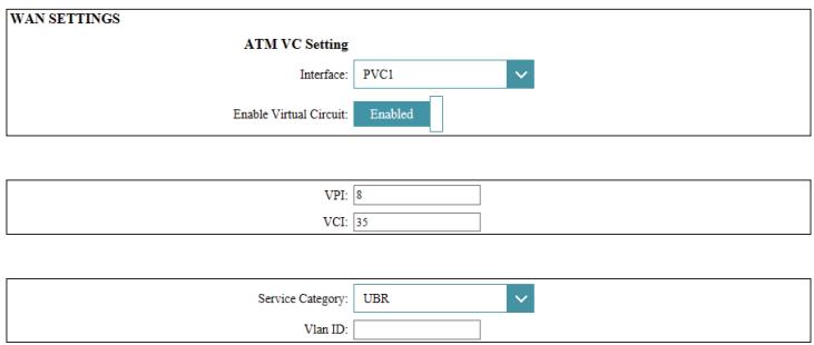 D-LINK DES-1016D - Configuration du VC ATM - 2