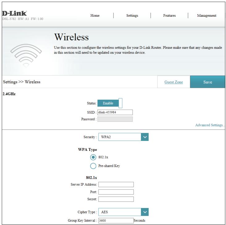 D-LINK DES-1016D - Type de WPA - 1