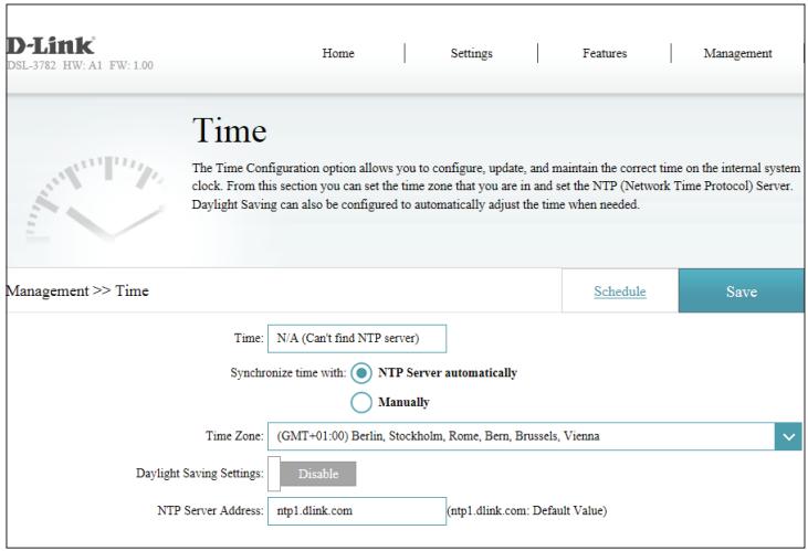 D-LINK DES-1016D - Heure - 1