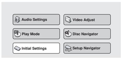 PIONEER DV 656 A - Press SETUP and select 'Initial Settings' from the on-screen display. - 1