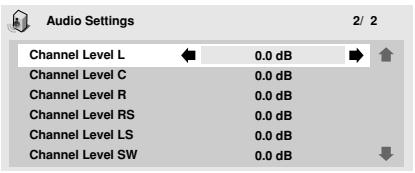 PIONEER DV 656 A - Variable setting only: Set the channel levels for each speaker. - 1