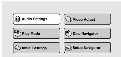 PIONEER DV 656 A - Press SETUP and select 'Audio Settings' from the on-screen display. - 1
