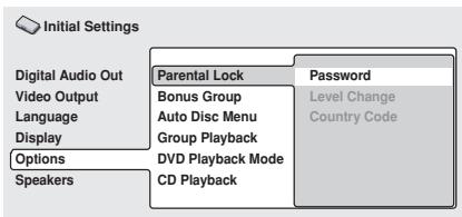 PIONEER DV 656 A - Select 'Password'. - 1