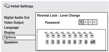 PIONEER DV 656 A - Use number buttons to enter your password, then press ENTER. - 1