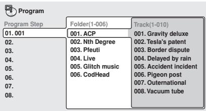 PIONEER DV 656 A - Select a title, chapter, group, folder or track for the current step in the program list. - 6