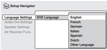 PIONEER DV 656 A - Select a DVD language. - 1