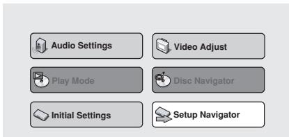 PIONEER DV 656 A - Select 'Setup Navigator'. - 1