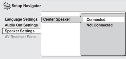 PIONEER DV 656 A - Do you have a center speaker connected to your AV receiver? - 1