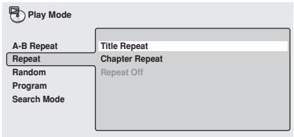 PIONEER DV 656 A - Select a repeat play option. - 1