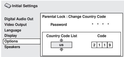 PIONEER DV 656 A - Select a country code. - 1