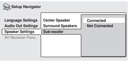PIONEER DV 656 A - Do you have a sub-woofer connected to your AV receiver? - 1