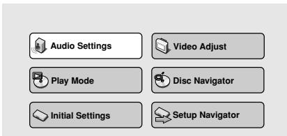 PIONEER DV 656 A - Press SETUP and select 'Audio Settings' from the on-screen display. - 1