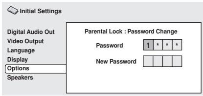 PIONEER DV 656 A - Use the number buttons to enter your existing password, then press ENTER. - 1
