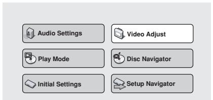 PIONEER DV 656 A - Press SETUP and select 'Video Adjust' from the on-screen display. - 1