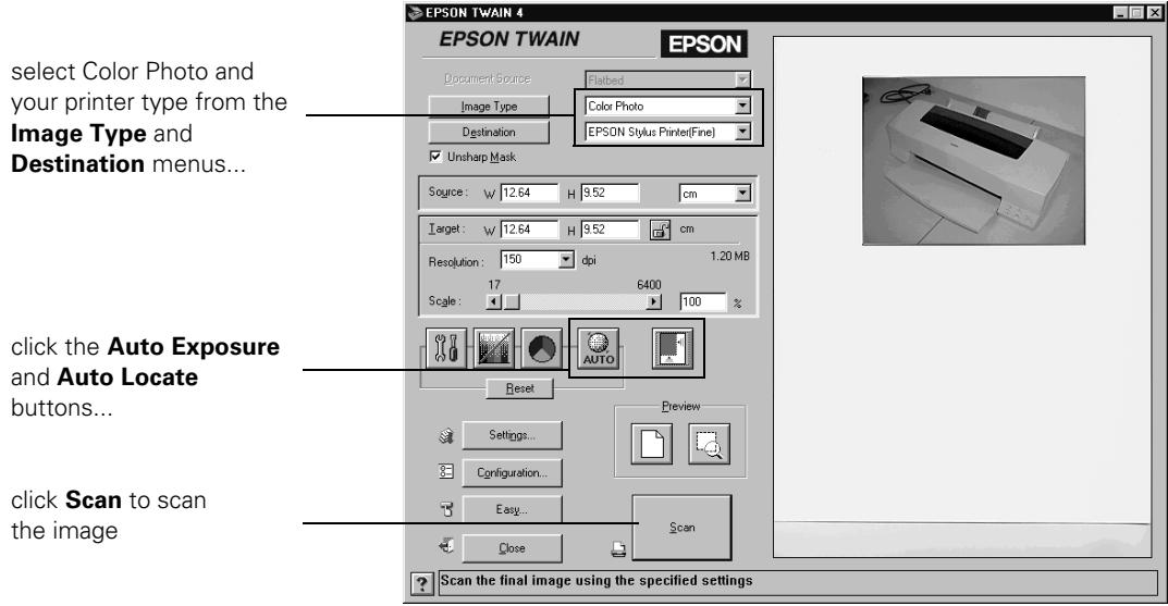 EPSON PERFECTION 1200 - Scanning and Retouching a Photo - 7