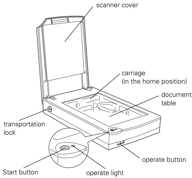 EPSON PERFECTION 1200 - Identifying Scanner Parts - 1