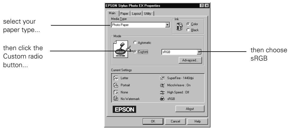EPSON PERFECTION 1200 - Printing Scanned Images with Optimal Color in Windows - 2