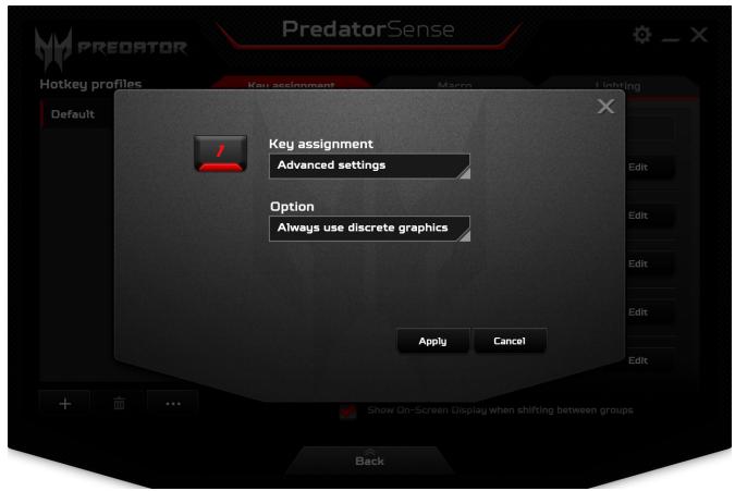 ACER PREDATOR 17 - Affecter une action à une touche de raccourci - 2