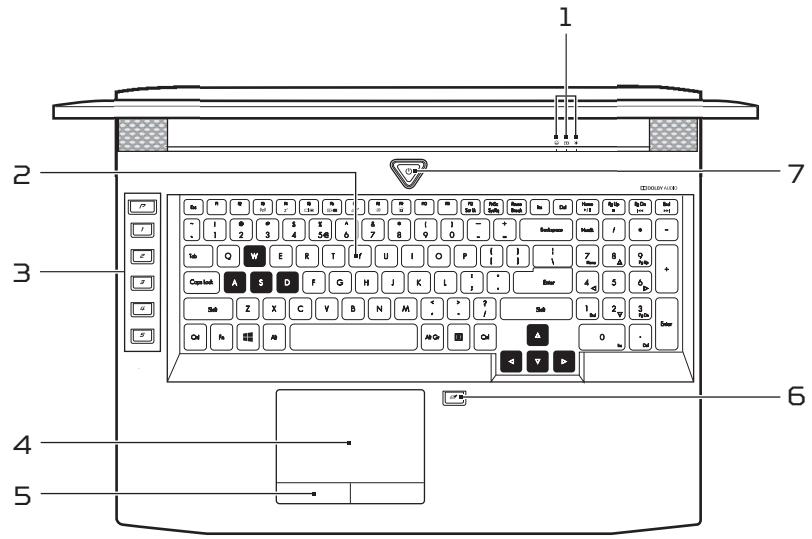 ACER PREDATOR 17 - Vue du clavier - 1