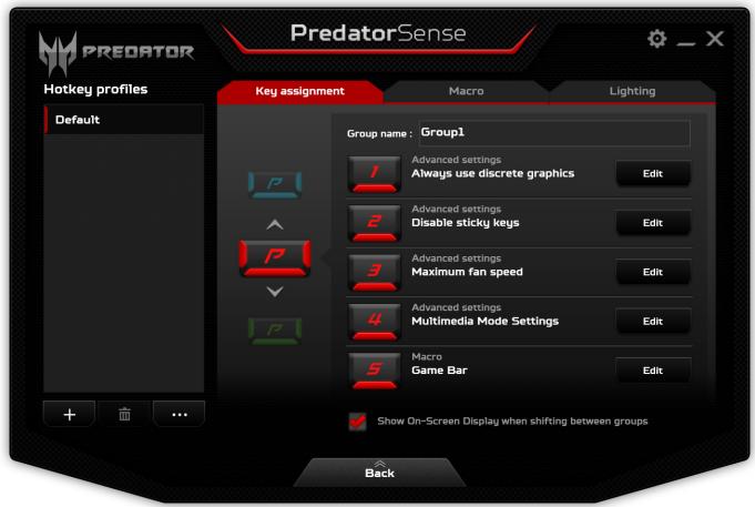 ACER PREDATOR 17 - Créer un nouveau profil - 1