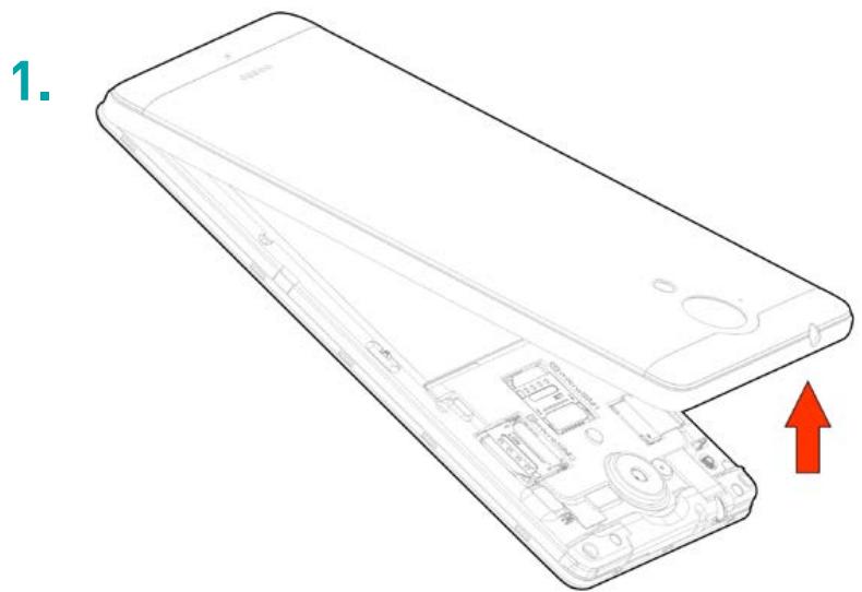WIKO UFEEL LITE - ToTioθετηση της καρτας SIM - 1