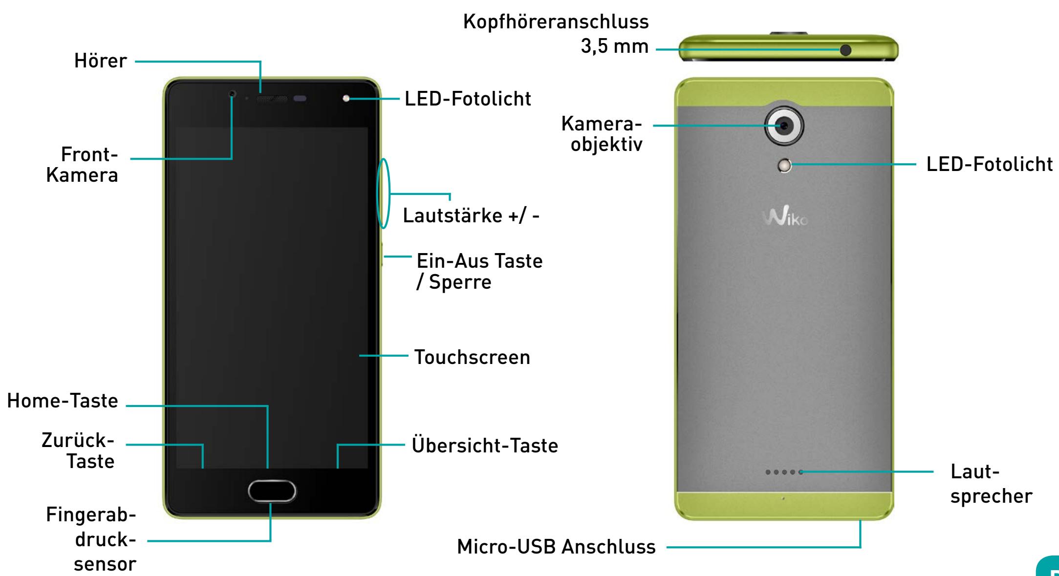 WIKO UFEEL LITE - Beschreibung Ihres Gerätes - 1