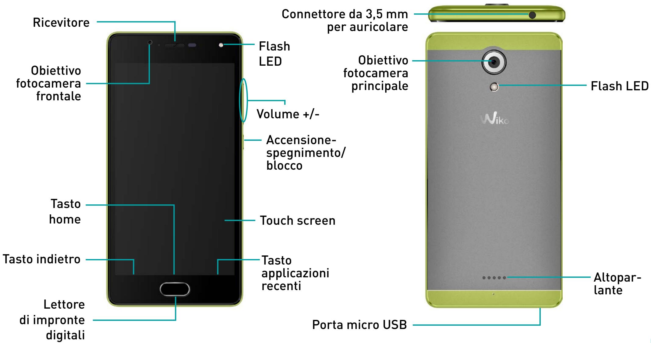 WIKO UFEEL LITE - Componenti del dispositivo - 1