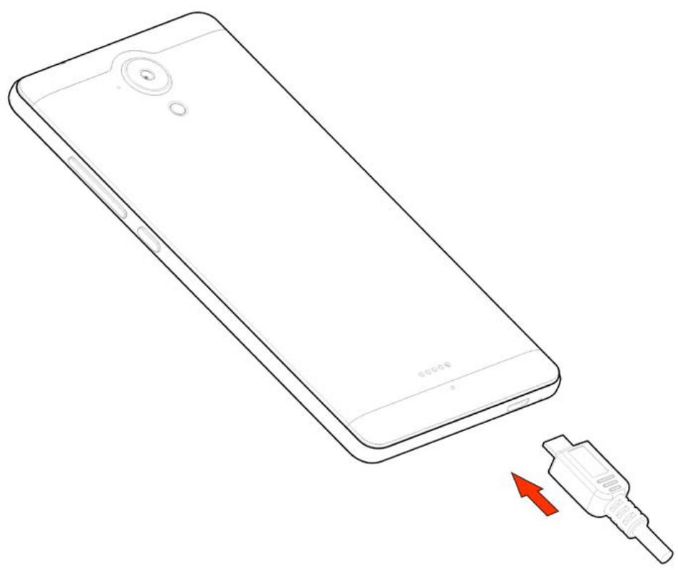 WIKO UFEEL LITE - - Charging the Battery - 1
