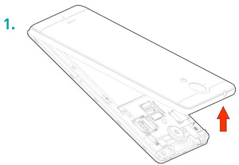 WIKO UFEEL LITE - - Inserting the SIM cards - 1