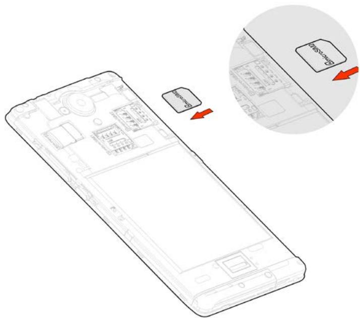 WIKO UFEEL LITE - ToTioθετηση της καρτας SIM - 3