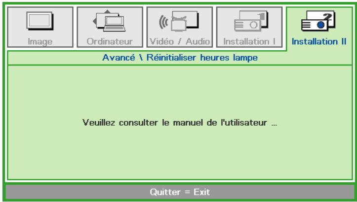 CANON LV-WX300USTI - LV-WX310ST - Réinitialiser le compteur de la lampe - 3