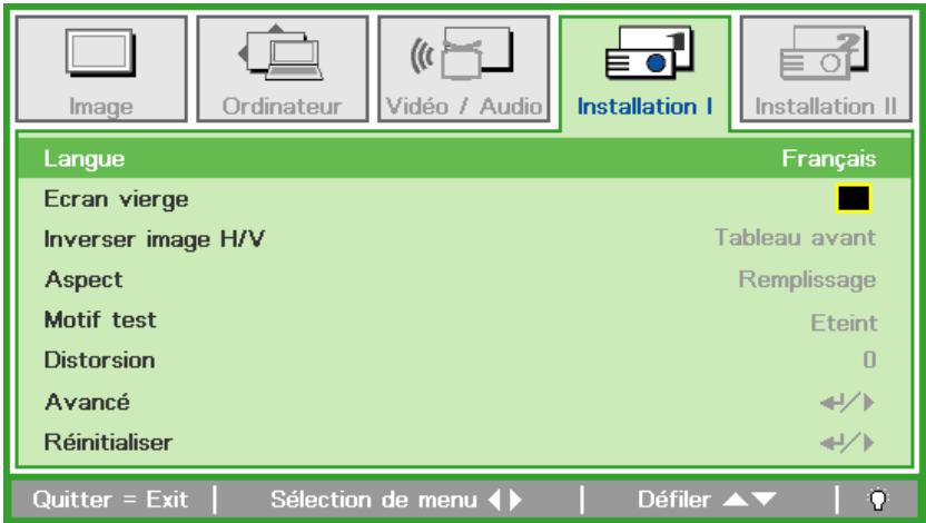 CANON LV-WX300USTI - LV-WX310ST - Réglage de la langue OSD - 2