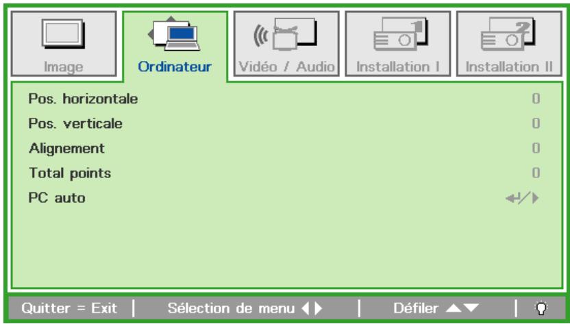 CANON LV-WX300USTI - LV-WX310ST - Menu Ordinateur - 1