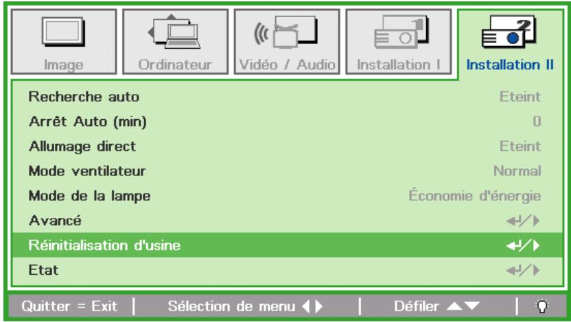 CANON LV-WX300USTI - LV-WX310ST - Réinitialisation d'usine - 1