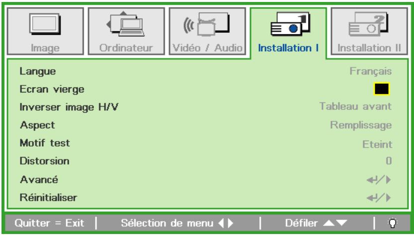 CANON LV-WX300USTI - LV-WX310ST - Réglage de la langue OSD - 1