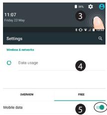ARCHOS 50D NEON - Mobiele data inschakelen/uitschakelen - 1