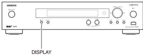 ONKYO T4070 - Affichage d'informations sur les stations DAB - 1