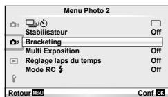 OLYMPUS E-PL6 - Variation des réglages sur une série de photos (bracketing) - 1
