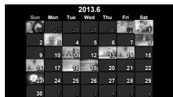OLYMPUS E-PL6 - Affichage de l'index/Affichage du calendrier - 2
