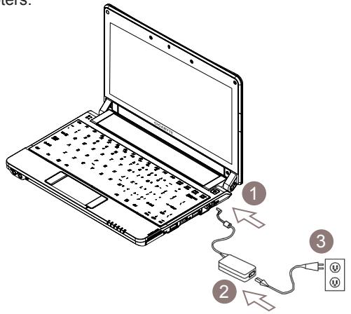 GIGABYTE M1005 - Connecting the AC Adapter - 1