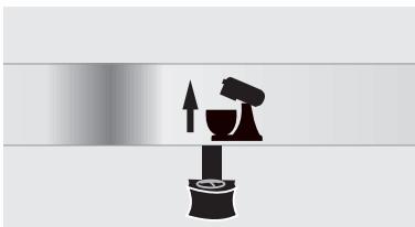 KITCHENAID 5KPM5EER - Pour detacher le batteur PLAT, le FOUET ou le crochet petrisseur - 1