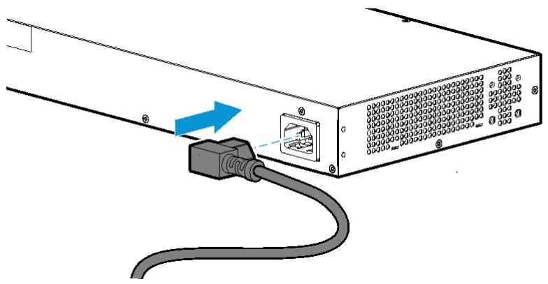 HP E 1820-24G - E 1820-24G-POE - E 1820-48G - E 1820-8G - E 1820-8G-POE - Connect the Switch to a Power Source - 1