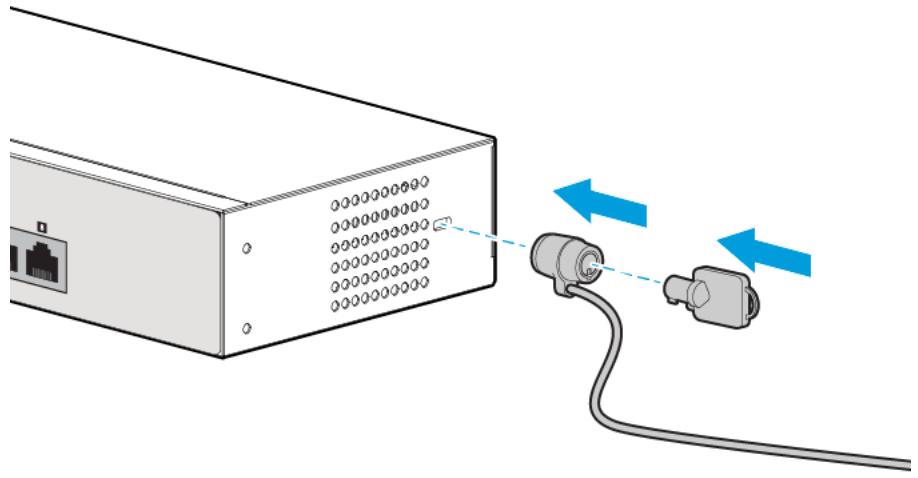 HP E 1820-24G - E 1820-24G-POE - E 1820-48G - E 1820-8G - E 1820-8G-POE - Using a Kensington Security Cable - 1