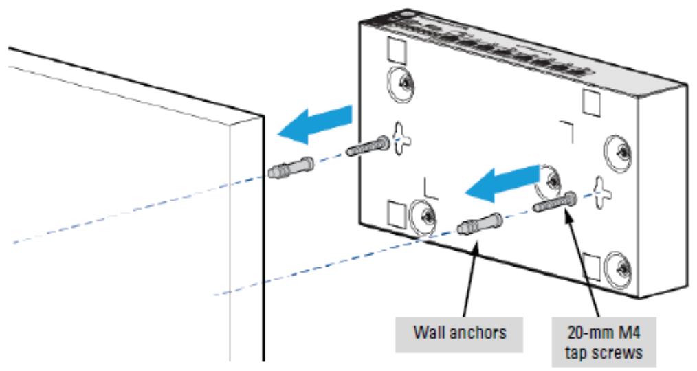 Wall anchors 20-mm M4 tap screws